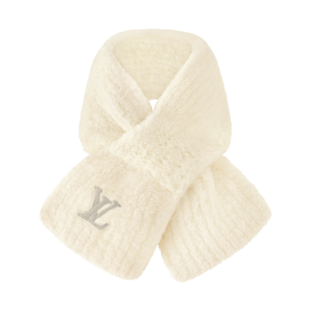LV ロゴ刺繍 マフラー　ミニコンフィM90803 Only LV Mini Comfy Scarf . - Luxury Accessories - M90803 Beige